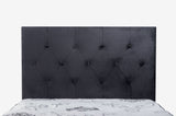 Fenland Headboard Black Velvet Single Size