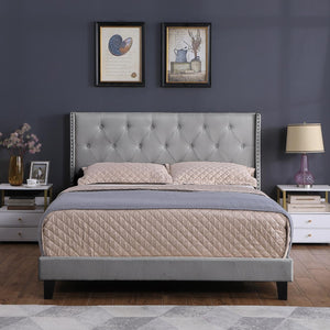 Cullwick Bed Frame Light Grey Queen