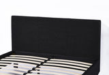 Comins Bed Frame Black Velvet Double