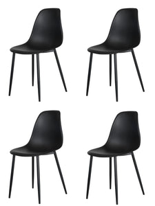 Alpine Dining Chair [Black with Black Legs]*4