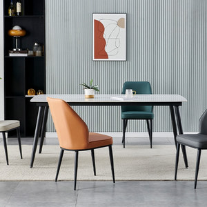 Wakefield Sintered Stone top Dining Table with Metal Legs