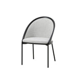 Chic Grey Fabric Dining Chair