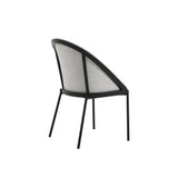 Chic Grey Fabric Dining Chair