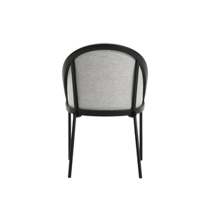 Chic Grey Fabric Dining Chair