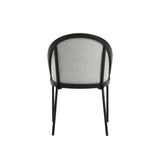 Chic Grey Fabric Dining Chair