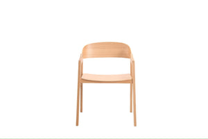 Curved Back Wooden Chair