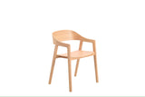 Curved Back Wooden Chair