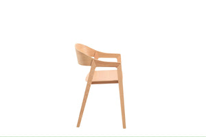 Curved Back Wooden Chair