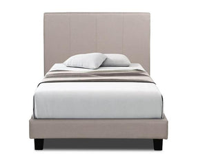 Vause Bed Frame Beige King Single