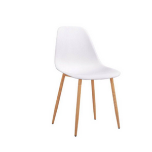 Alpine Dining Chair [White with Wooden Legs]