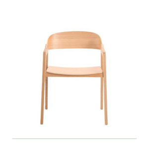 Curved Back Wooden Chair