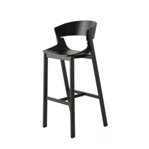 Tilted Black Bar Stool