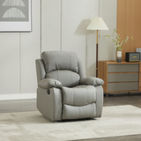 SX Deluxe PU Leather 1 Seater Light Grey Recliner