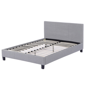 Comins Bed Frame Light Grey Double