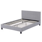 Comins Bed Frame Light Grey Queen