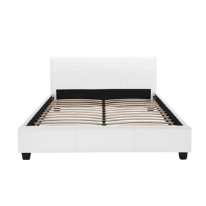 Vernazza Shangrila PU Leather Bed Frame White Double