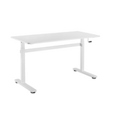 Ergomax Manual Sit Stand Computer Desk White