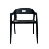 Curved Wooden Chair Black