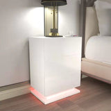 LOLA' High Gloss RGB LED Lighting Bedside TABLE