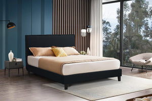 Nihill Bed Frame Black Velvet Double