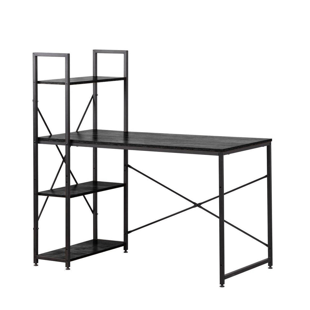 Alives Desk with Shelf (Black) – sue-e furniture