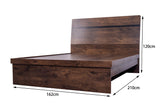 'Byron' Dark Oak Bed frame with Storage Queen