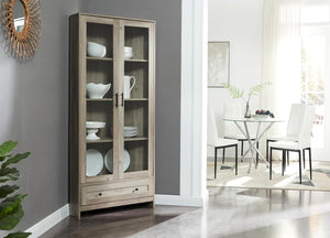 Modern Display Cabinet Grey Wash