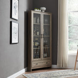 Modern Display Cabinet Grey Wash