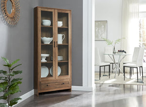 Modern Display Cabinet Rustic Wood