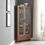 Modern Display Cabinet Rustic Wood