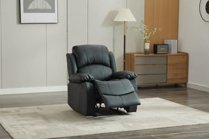 SX Deluxe PU Leather 1 Seater Black Recliner