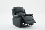 SX Deluxe PU Leather 1 Seater Black Recliner