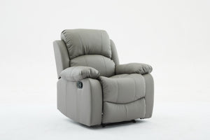 SX Deluxe PU Leather 1 Seater Light Grey Recliner