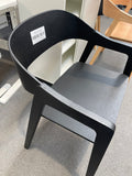 Curved Wooden Chair Black