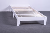 Hartland White Solid Wood Bed Base and Mattress King Single Set